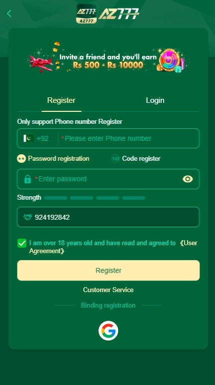 az777 Register and Login