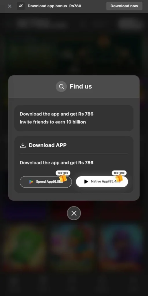 ik786 Downloading shortcut