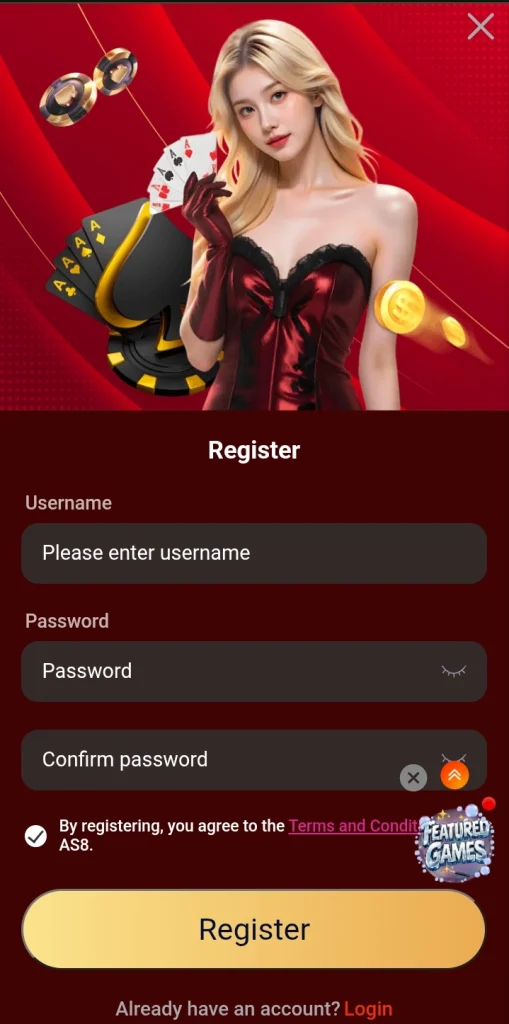 AS8 Register & Login