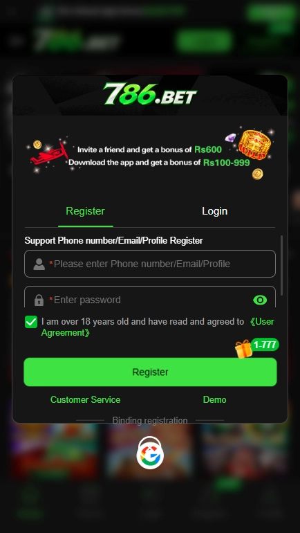 786BET Register &Login